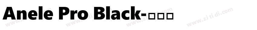 Anele Pro Black字体转换
